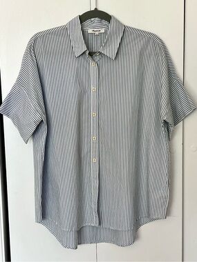 Madewell Courier Shirt in Stripe Size M EUC